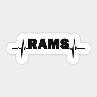 Rams heartbeat Sticker